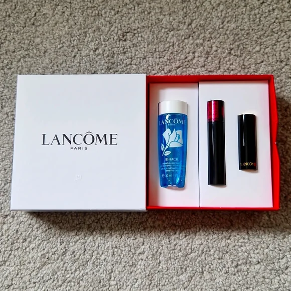 Lancome New, unused gift set. Bi-facil 30ml, Monsieur Big Mascara, Lipstick - Picture 1 of 5